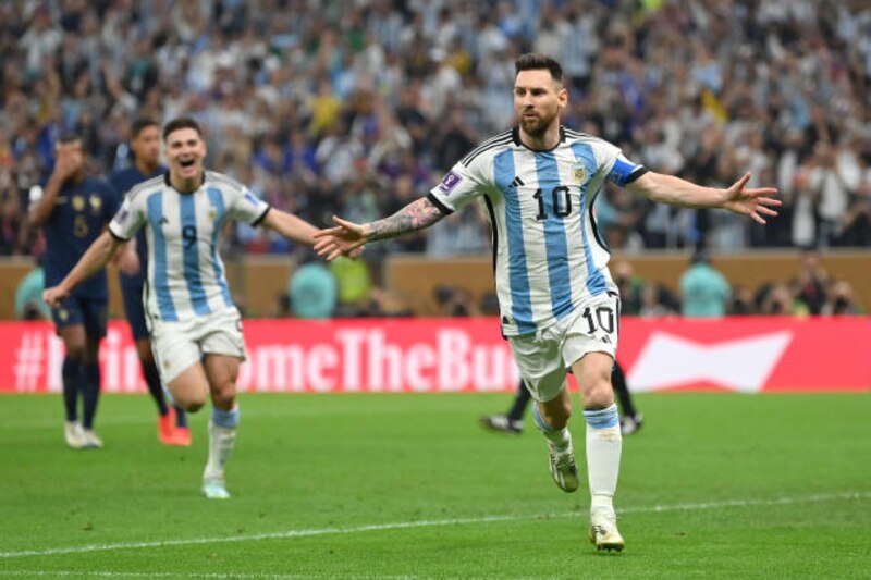 Lionel Messi celebra el gol de la victoria de Argentina