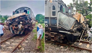Tren Interoceánico choca con un tráiler en Chiapas, no reportan víctimas