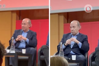 Estudiantes arremeten contra Felipe Calderón en Francia