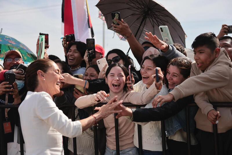 La presidenta Claudia Sheinbaum en Juárez, Nuevo León
