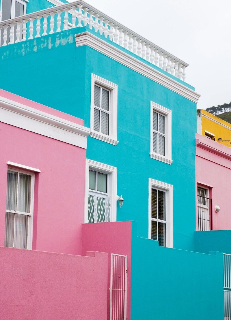 fachadas de colores en Ciudad del Cabo