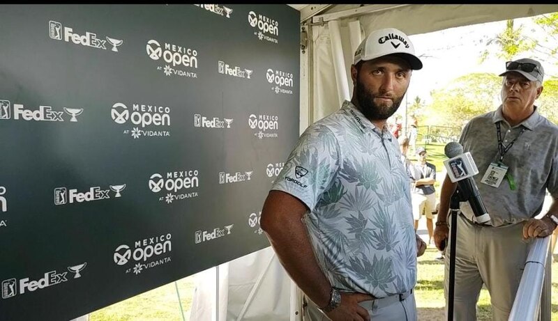 Abraham Ancer en la conferencia de prensa del Mexico Open 2023