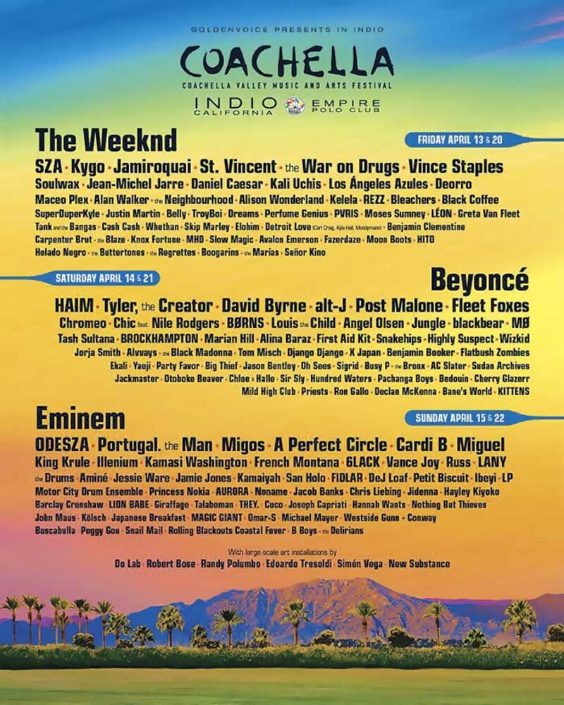 Cartel del Festival de Coachella 2018