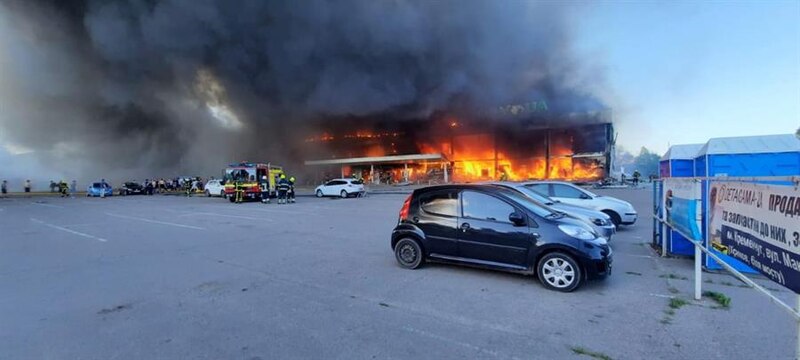 Incendio en un supermercado