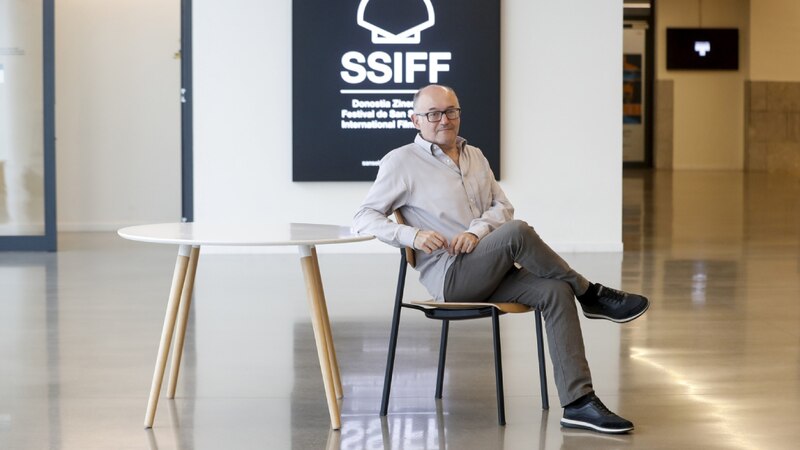 El director de cine Pedro Almodóvar en el Festival de Cine de San Sebastián
