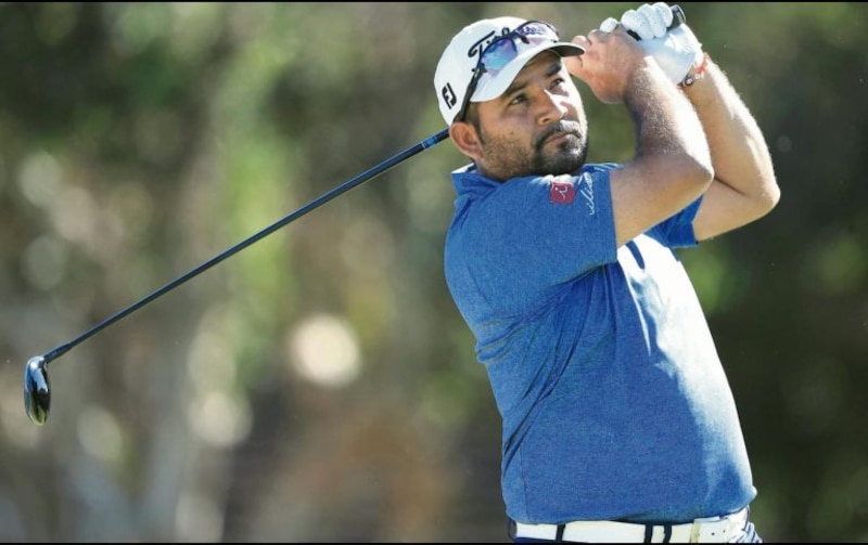 El golfista mexicano Abraham Ancer durante un torneo