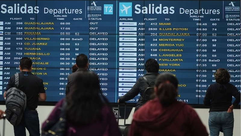 Salidas de vuelos del Aeropuerto Internacional Benito Juárez de la Ciudad de México