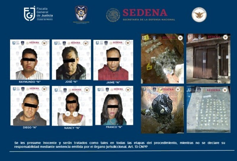 Title: Detienen a siete personas con droga en la Ciudad de México