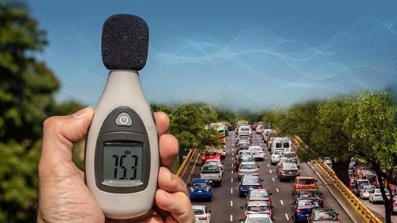 Medición de la contaminación acústica en una carretera