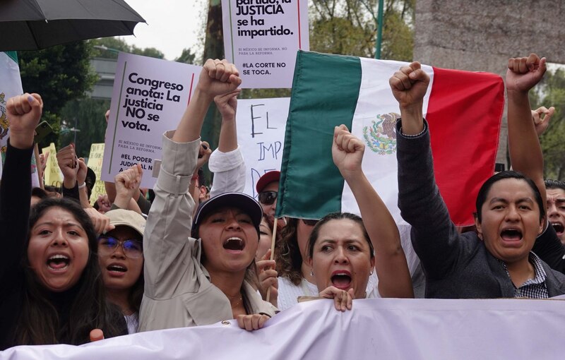 Protesta contra la reforma del poder judicial en México