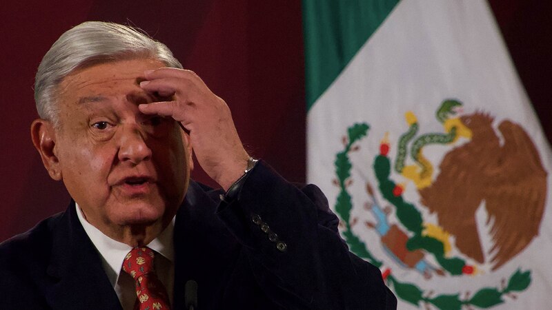 El presidente Andrés Manuel López Obrador durante una conferencia de prensa.