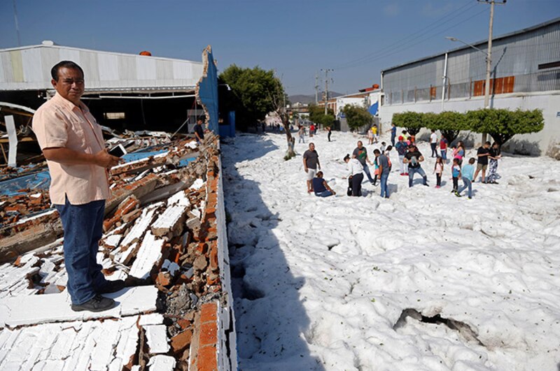Granizada en la ciudad de México