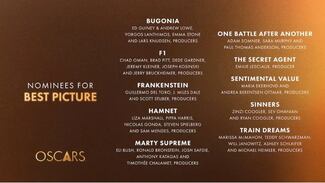 De camino a los premios Oscars 2026: los 10 filmes nominados a Mejor película