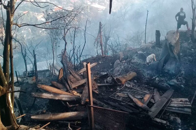 Incendio forestal en Valparaíso, Chile