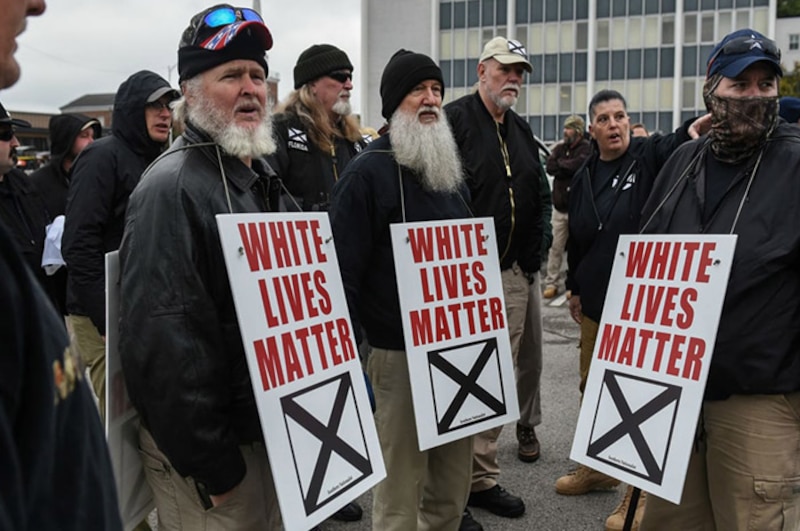 Manifestación de supremacistas blancos en Estados Unidos