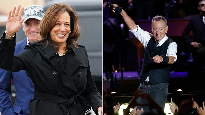 Kamala Harris y Bruce Springsteen hacen campaña para Biden en Pensilvania