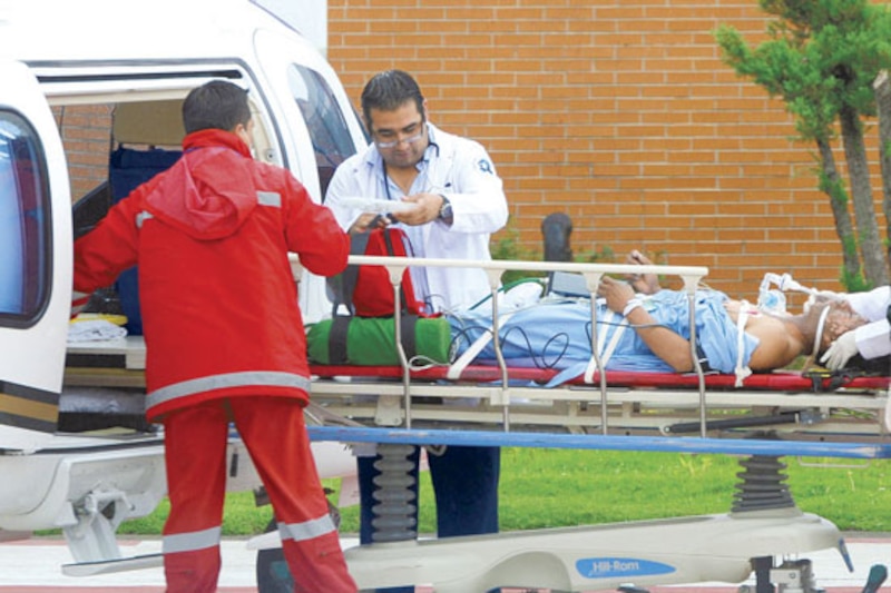 Accidente de helicóptero deja un herido grave