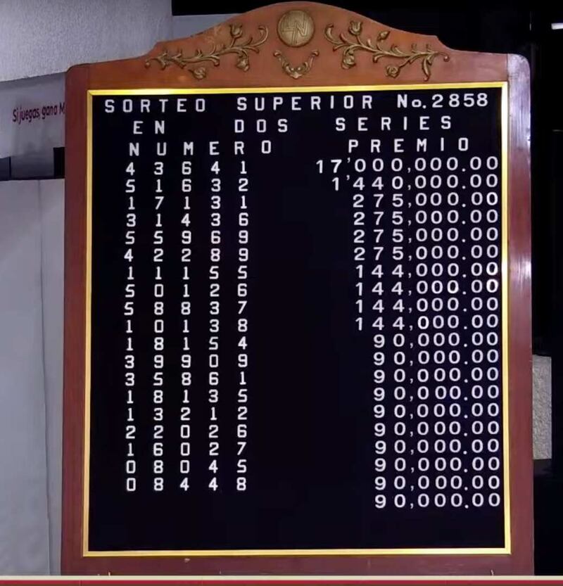 Números ganadores Sorteo Superior Lotería Nacional 5 septiembre
