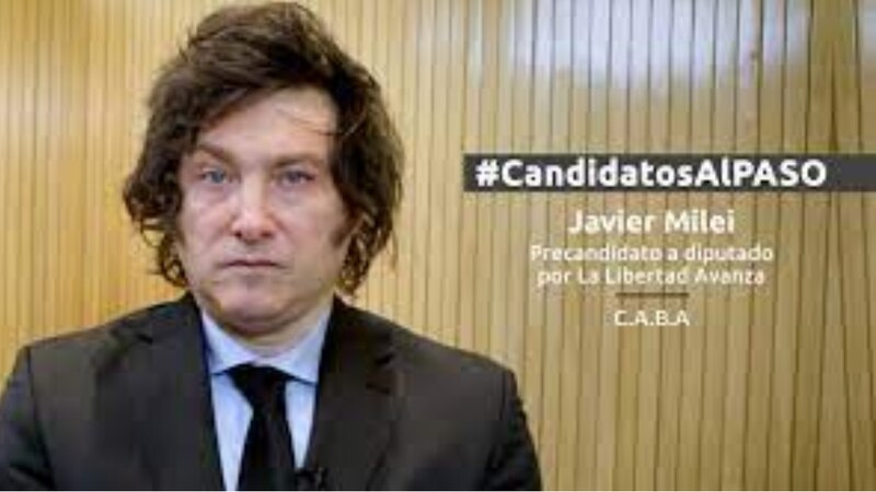 Javier Milei, precandidato a diputado por La Libertad Avanza en CABA