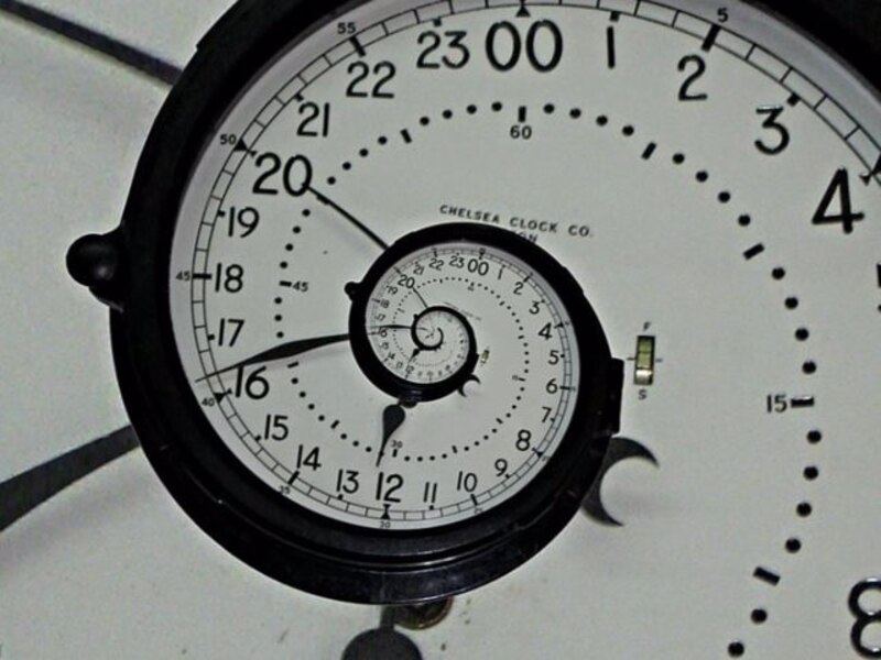 Reloj con ilusión óptica