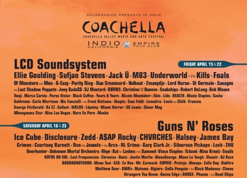 Cartel del Festival de Coachella 2016
