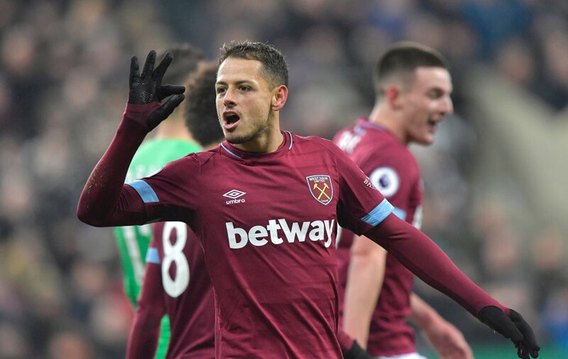 El jugador de fútbol Felipe Anderson celebra un gol con el West Ham United