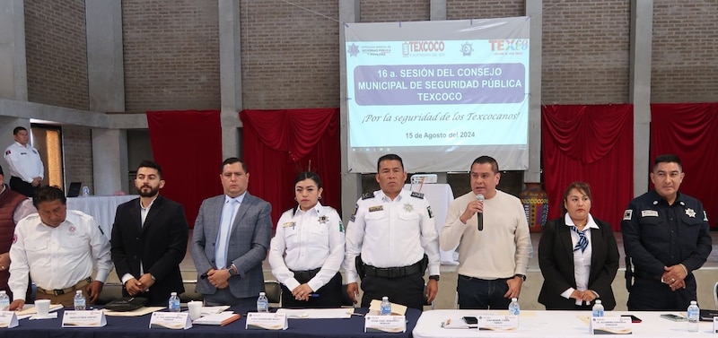 Sesión del Consejo Municipal de Seguridad Pública de Texcoco