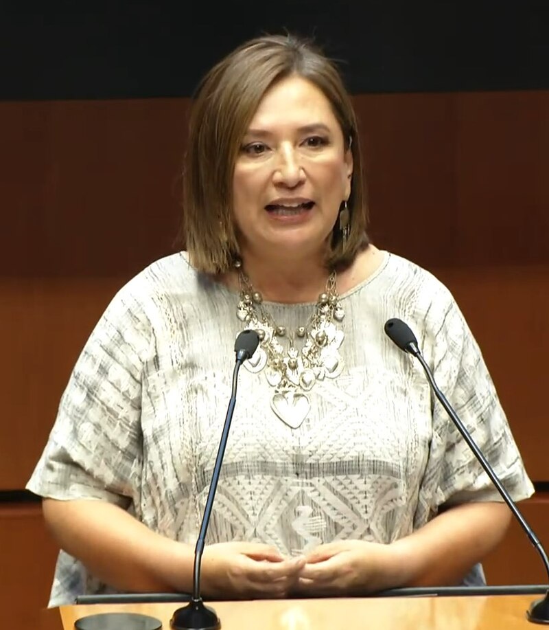 La diputada mexicana María Clemente García Moreno pronuncia un discurso en el Congreso de la Unión.