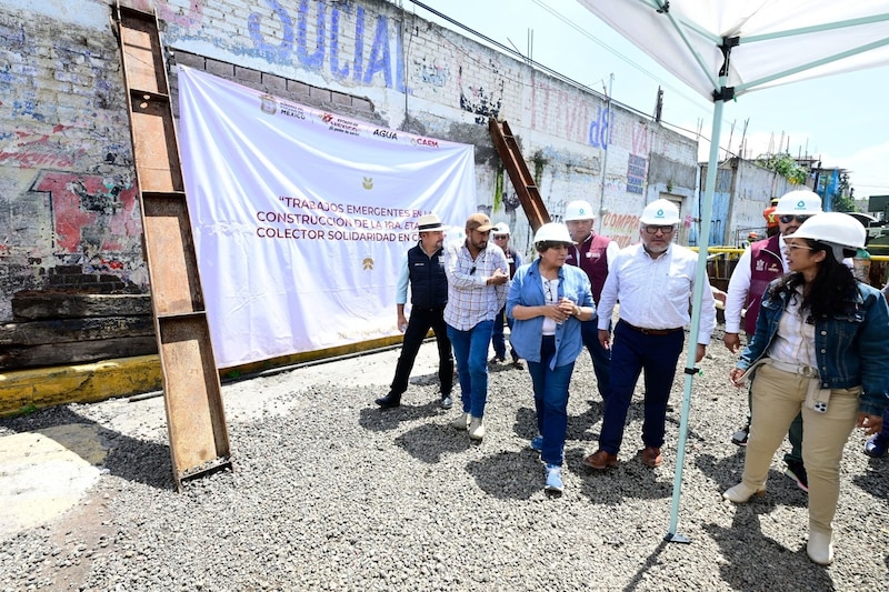 Trabajos emergentes en la construcción de la tratadora de aguas residuales en Solidaridad, Estado de México