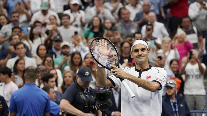 Roger Federer celebra su victoria en el US Open 2018