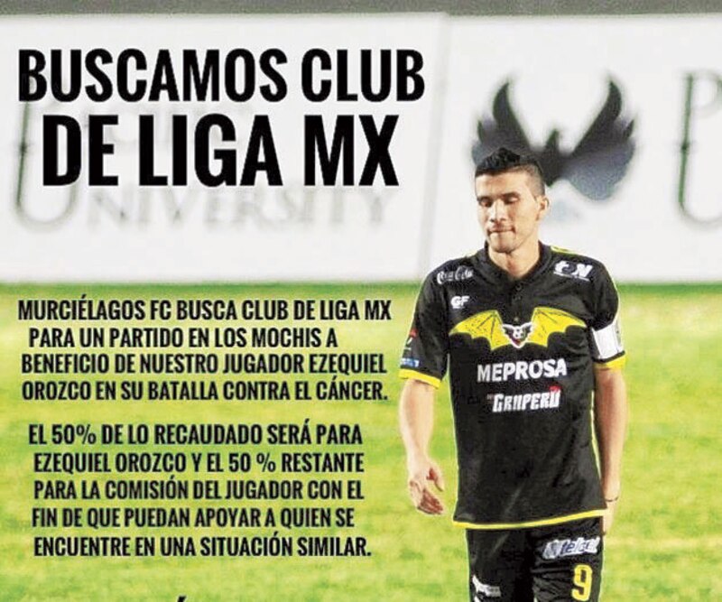 Title: Murciélagos buscan club de Liga MX para partido a beneficio de Ezequiel Orozco