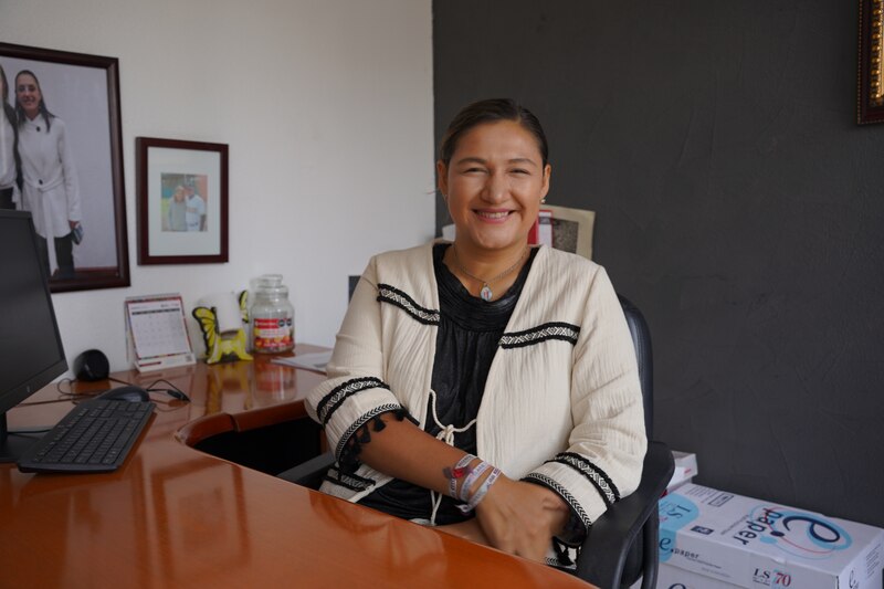 La candidata de Morena a la alcaldía de Puebla, Claudia Rivera Vivanco