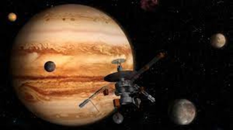 La nave espacial Voyager 1 cerca de Júpiter
