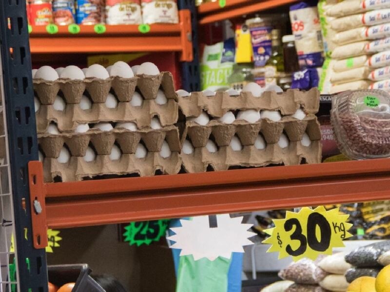 Huevos en una tienda