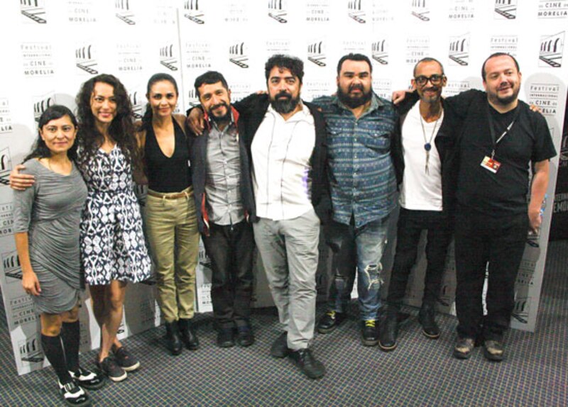 Actores y actrices en la alfombra roja del Festival Internacional de Cine de Morelia