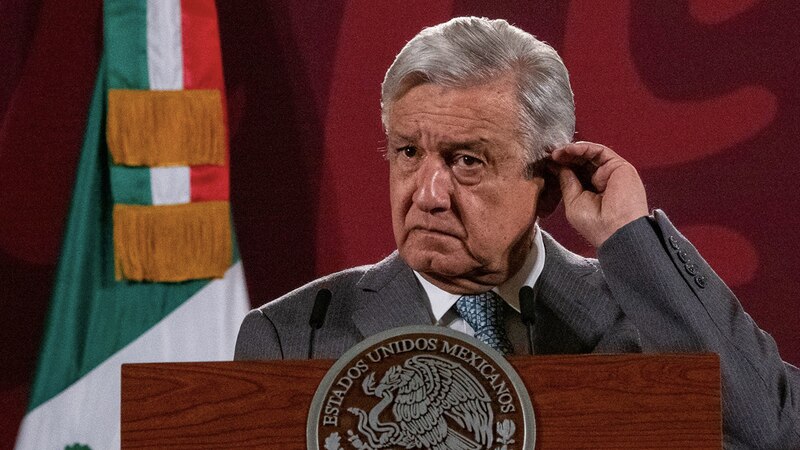 El presidente Andrés Manuel López Obrador durante una conferencia de prensa.