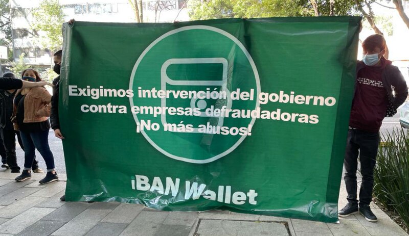 Protesta contra iBan Wallet