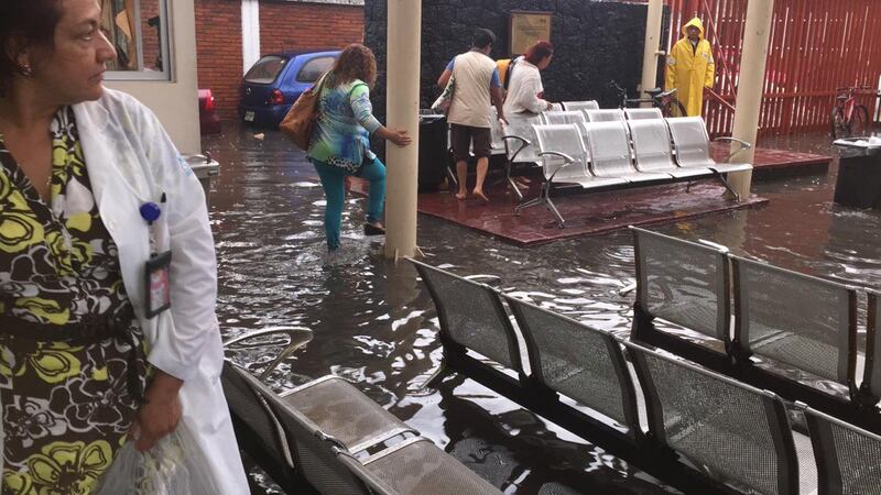 Inundación en un hospital