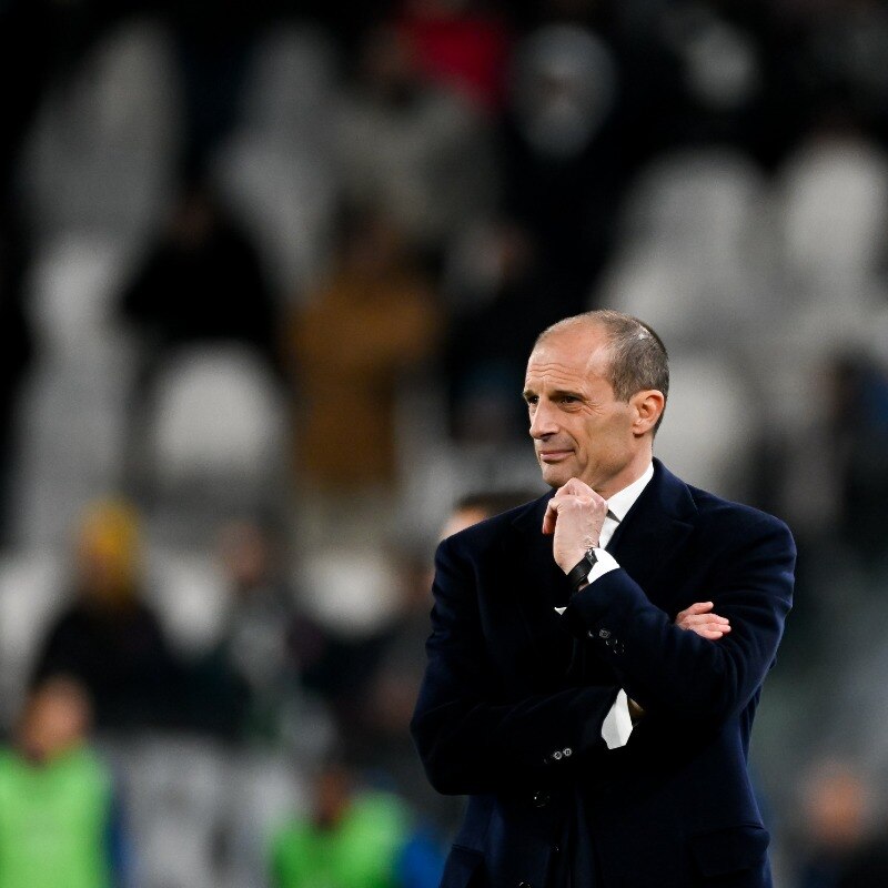 El entrenador de la Juventus, Massimiliano Allegri, durante un partido de fútbol.