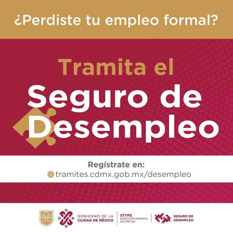 Imagen del Seguro de desempleo CDMX y su sitio web oficial.