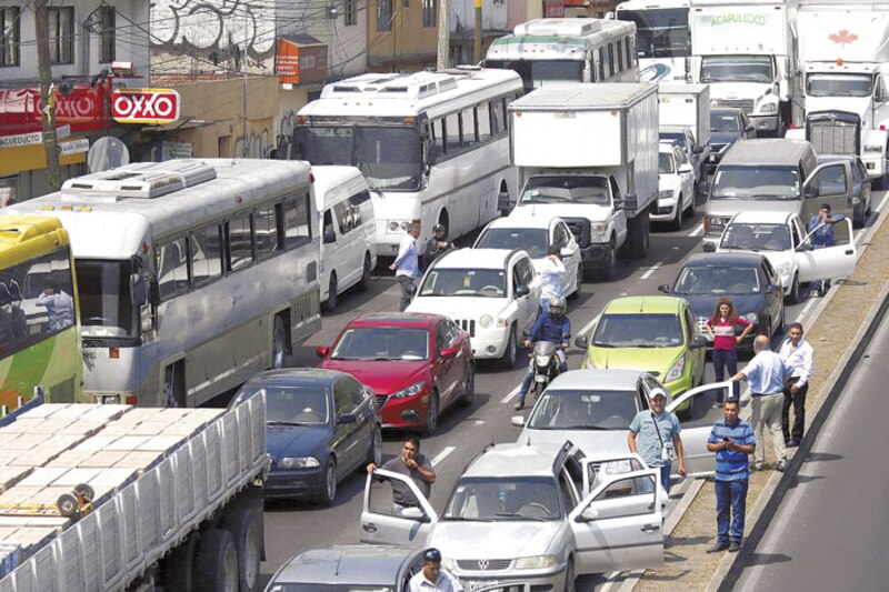 Tráfico vehicular en la Ciudad de México