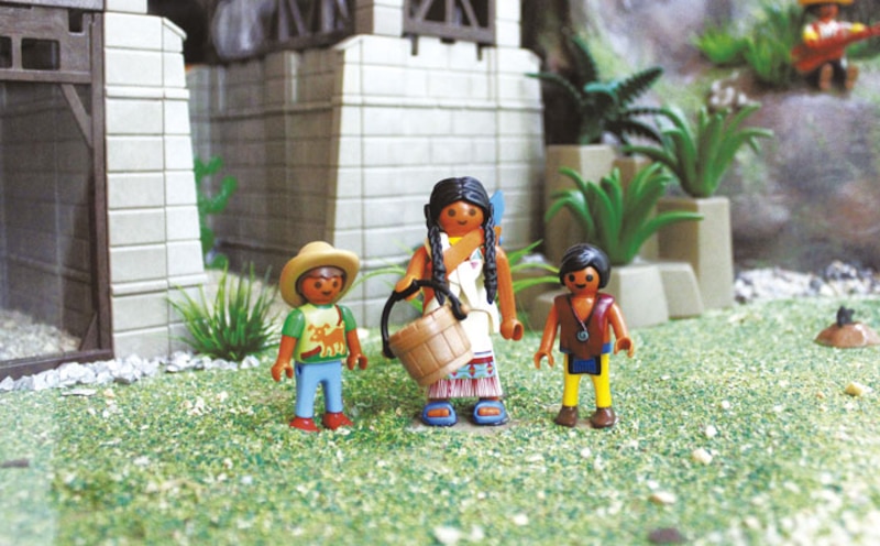 Familia de nativos americanos