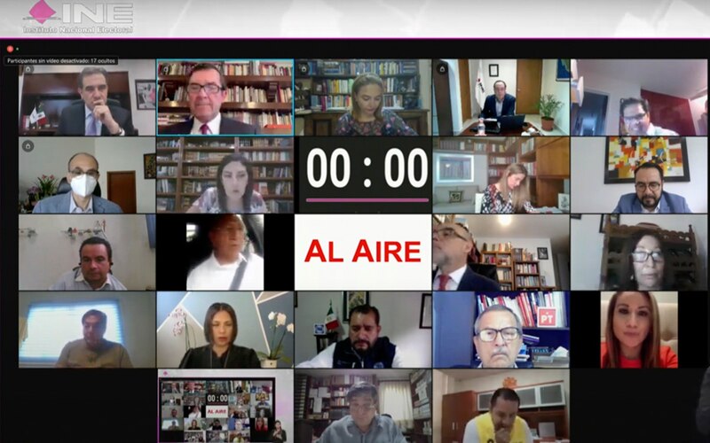 Reunión virtual del INE