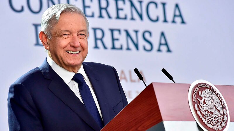 El presidente Andrés Manuel López Obrador durante una conferencia de prensa