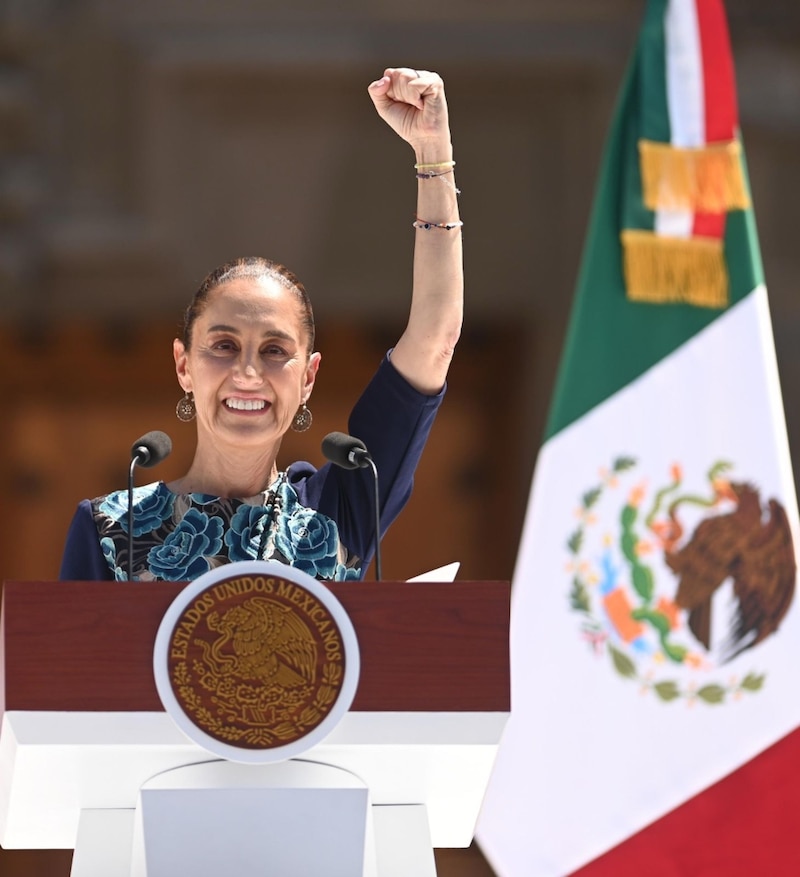 Claudia Sheinbaum en el mitin del Zócalo Capitalino