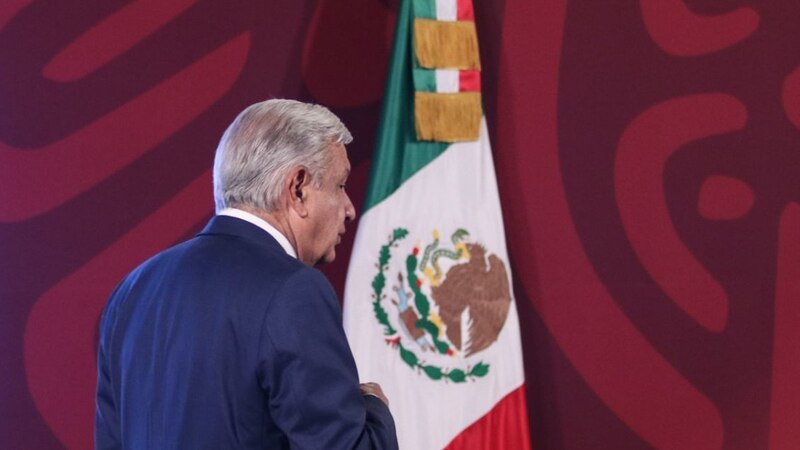 El presidente mexicano, Andrés Manuel López Obrador, durante una conferencia de prensa.