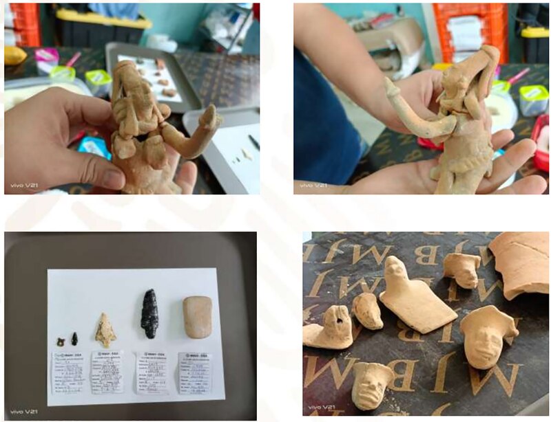 Piezas arqueológicas de la cultura maya