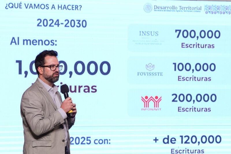 "Gobierno de México planea otorgar más de un millón de escrituras en 2024-2030"