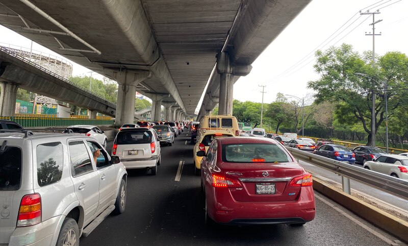 Tráfico vehicular en la Ciudad de México