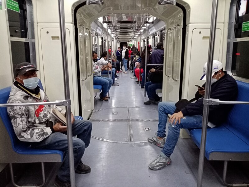 Un vagón del metro de la Ciudad de México